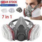 7-In-1 6200 Respirator Half Face Mask for Painting Spraying Filter Work Safety