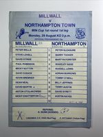 Millwall v Northampton Town;  Milk Cup 1st Round,  29th August 1983