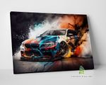 BMW Sports Car Canvas Art Wall Art Print Picture Racing Cars Framed Decor -E553