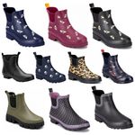 Womens Wide Ankle Wellies Boots Ladies Gardening Twin Gusset Rubber Festival