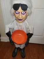 RARE Gemmy Dr Shivers Animated Candy Bowl Halloween Mad Scientist Prop 2007