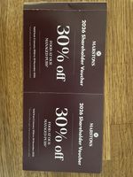 2 X Marston's Restaurant/Pub 30% Off Voucher - Save £70+