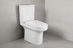 Rimless Close Coupled Toilet WC Soft Close Seat Dual Flush 4/6 Compact Short Pan