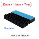 40mm × 14mm × 7mm Aluminum Heat Sink with Thermally Conductive for IC Chip PCB