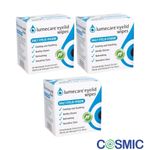 3 X Lumecare Cleansing Daily Eyelid Wipes Hygiene Cooling & Soothing - 20 Wipes