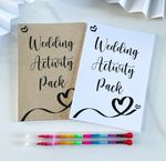 Kids Wedding Activity Pack Book Favour A6 Size Party Colouring Puzzles Words