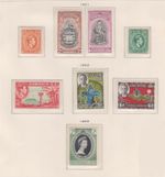 (F198-43)1951 Jamaica 3sets 8stamps KGVI QEII Coronation &West indies Uni MH(AR)