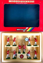BRITAINS 7305 - VINTAGE 10 PIECE SET - US ARMY MARINE CORPS HAND PAINTED  - MINT
