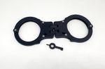 Hinged Black Plastic Training Handcuffs CosPlay Key Security Police Folding