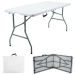 6ft Folding Table Trestle Camping Party Picnic BBQ Stall Garden Indoor Outdoor