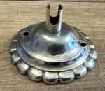 VINTAGE CHROME CEILING ROSE LIGHT FIXTURE FOR PENDANT LIGHT OR CHANDELIER
