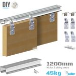 Double Rail Sliding Track System Wardrobe Door Gear Horus 45Kg/1200mm (2 door)