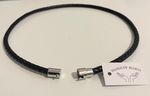 Beautiful Leather Braided Necklace  available in Black, Unisex BESPOKE In UK.