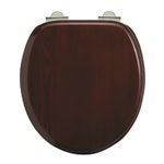 Burlington Traditional Soft Close Mahogany Toilet Seat - S17 Dark Wood Finish