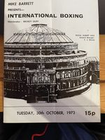 International Boxing Programme - Featuring John H Stracey, 1973