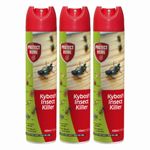 3 x Bayer Garden Kybosh Insect Killer 400ml Ants Flies Mosquitoes Bedbug Spray