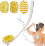 Back Scrubber Body Brush Extra Long Handle for Shower, 3 in 1 Bath Washer UK