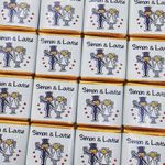 CHOCOLATE WEDDING FAVOURS, PERSONALISED, WIDE CHOICE OF DESIGNS**