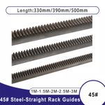 1M/1.5M/2M/2.5M/3M 45# Steel Tooth Gear Rack Pinion Cnc Plasma Router 330~500mm