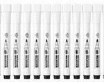 Whiteboard Markers Pens Pack of 12 BLACK Dry Erase Non-Toxic Easy Wipe