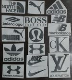 Heat Transfer Logos - Sports Fashion Clothing Brand Style - x4 Iron On Transfers