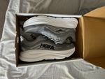 HOKA Bondi 9 Men’s Mesh Lace Up Running Trainers Uk 9.5Grey/White/Black