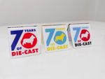 VERY RARE 70th Anniversary CORGI Logo Display Sign 4 Piece of Set