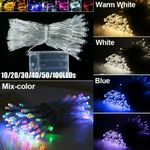 Christmas String Fairy Lights Indoor Xmas Tree Party Battery Operated 20-100LED