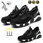Safety Shoes Mens Womens Trainers Steel Toe Cap Lightweight Work Boots Shoes