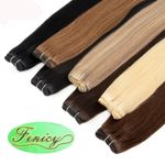 Thick Double Weft Hair Extensions 100% Human Hair Weave Weft Full Head 16"-28"