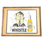 Whistle Soda Advertising Sign Cardstock Orange Over A Lassel Ripley Painting
