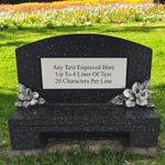 Personalised Memorial Bench With Engraved Plaque Grave Marker Black or White