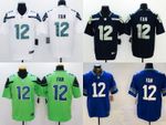Men's Seattle Seahawks 12 Short Sleeve Top Stitched S-XXXL