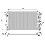 Valeo Engine Radiator fits Mercedes-Benz Viano 2010 on