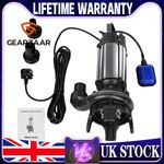 500L/MIN HEAVY DUTY W/ GRINDER SUBMERSIBLE SEWAGE PUMP EFFLUENT DIRTY WATER POND