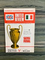 Manchester United v AC Milan, European Cup S/F, 2nd Leg 1968/9 - TOKEN