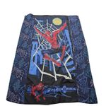 Vintage Marvel Spider Man Twin Quilt Blanket 2002 Cobweb Webbed City Night