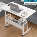 Height Adjustable Small PC Computer Desk Mobile Overbed Table Laptop Stand Shelf