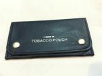 BLACK LEATHER SOFT TOBACCO POUCH LINED PAPER SLOT ROLLING POCKET RIZLA SMOKING