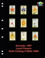 $6.75 Scott Value - 1997 GRENADA GREN. Orchids Flowers Caribbean CV MNH NH UMM