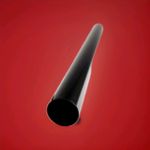 68mm Round Guttering Downpipe Black 1 MTR 