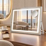 Hollywood Vanity Mirror with Light, 3 Modes, 5X Magnifier, Wall Desk-Mounted