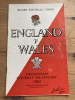 1962 England v Wales Rugby Union Souvenir Programme