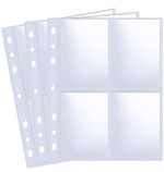 30 Pack 240 Pockets 2.5x3.5” Photocard Sleeves for 6 Ring A5 Binder, Ultra-Clear