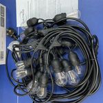 HEAVY DUTY FESTOON E27 IP65 WATERPROOF LED OUTDOOR GARDEN STRING LIGHTS 48FT