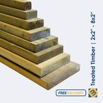 Treated Timber | 2x2, 3x2, 4x2, 6x2 | Structural Wood |  Various Lengths