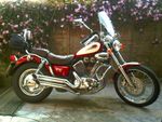 Yamaha Virago XV535 1997 Red Custom Cruiser Motorbike