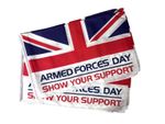 PACK OF 4 ARMED FORCES DAY FLAGS 18" X 12" FLAG 45cm x 30cm BRITISH MILITARY