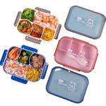 1.9L Bento Lunch Box for Kids Adults 4 Compartment Leak-Proof Lunch Box UK