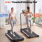 Home Treadmill with 12% Incline Bluetooth LED Safety Key 12 Programs